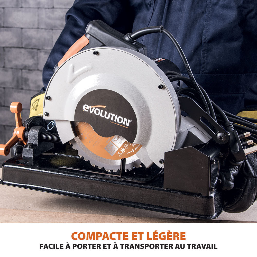 Sierra de corte de 185 mm Evolution RAGE4 con hoja multi-material TCT