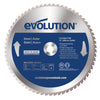 Disco TCT para Ingletadora Evolution de 255 mm y 52 Dientes, Agujero de 25,4mm para Acero