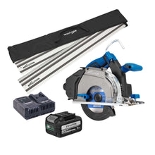 Pack Sierra circular de metal inalámbrica Evolution S165CCS-Li 165 mm + batería 5 Ah + cargador + guía de corte 2,8 m ST2800-G2