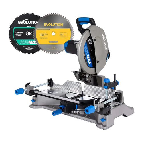Pack Evolution: Sierra tronzadora para metal Evolution S355MCS-G2 de 355 mm con disco EVOMAX para acero y aluminio + disco especial para acero inoxidable