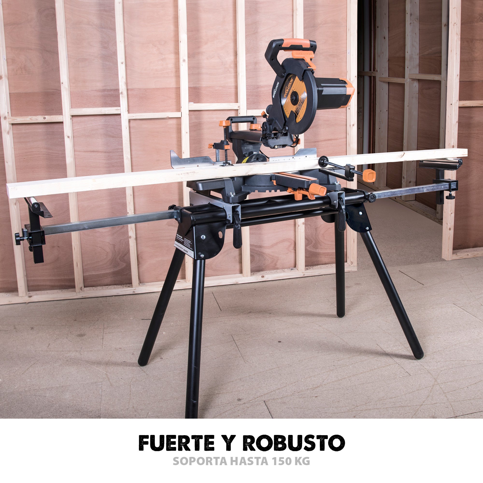 Pack Evolution - Ingletadora Telescópica R255SMS+ Evolution de 255mm con Hoja Multi-material TCT y Soporte Universal