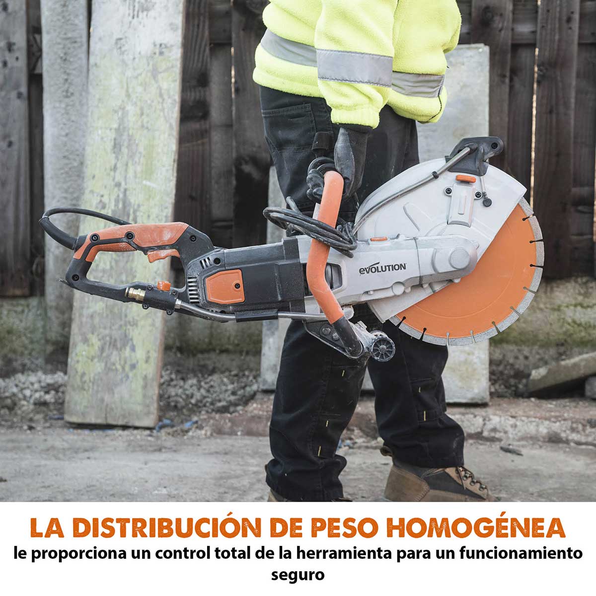 Sierra de Hormigón Eléctrica R300DCT+ Evolution de 300 mm, con Sistema Anti-polvo y Hoja de Diamante Premium