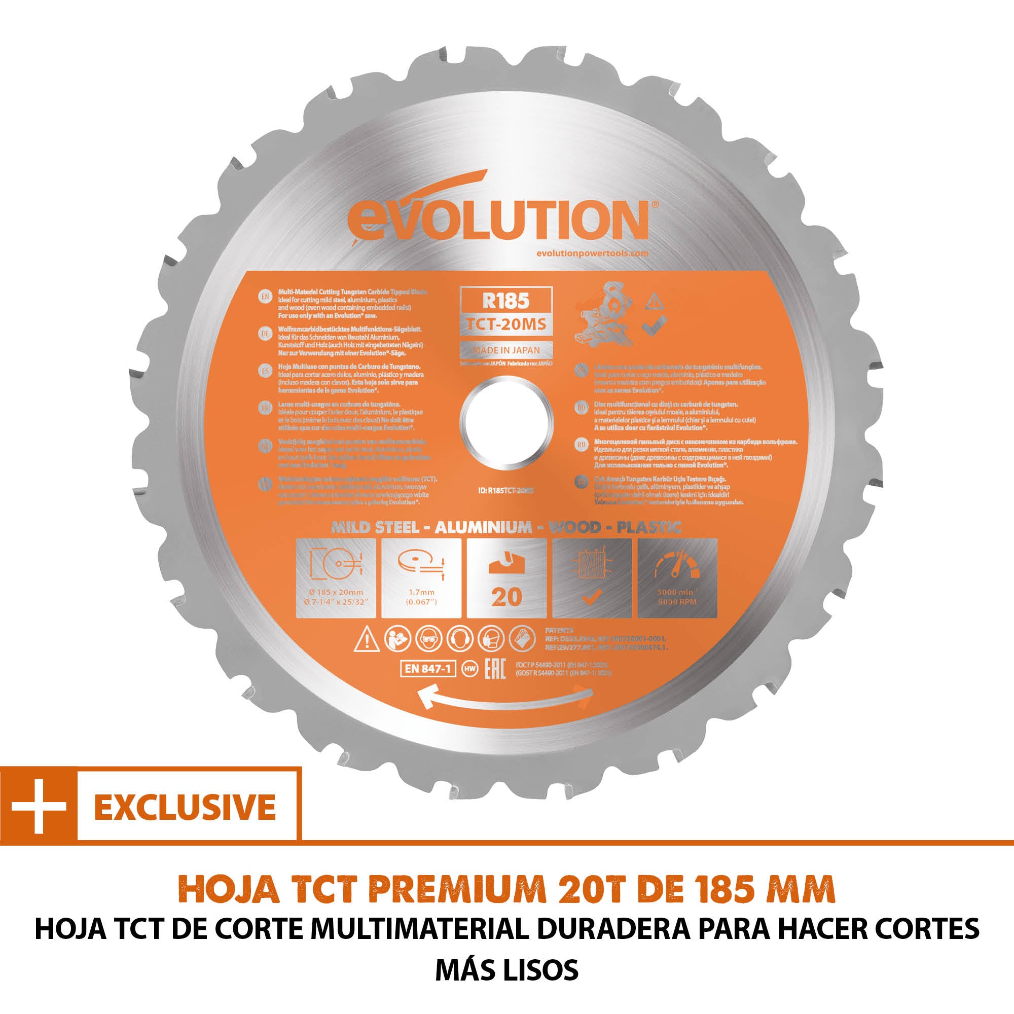 Ingletadora Eléctrica R185SMS+ Evolution de 185mm con hoja multi-material TCT