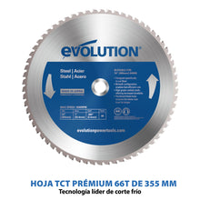 Ingletadora / Tronzadora S355MCS Evolution de 355 mm para Corte de Metal
