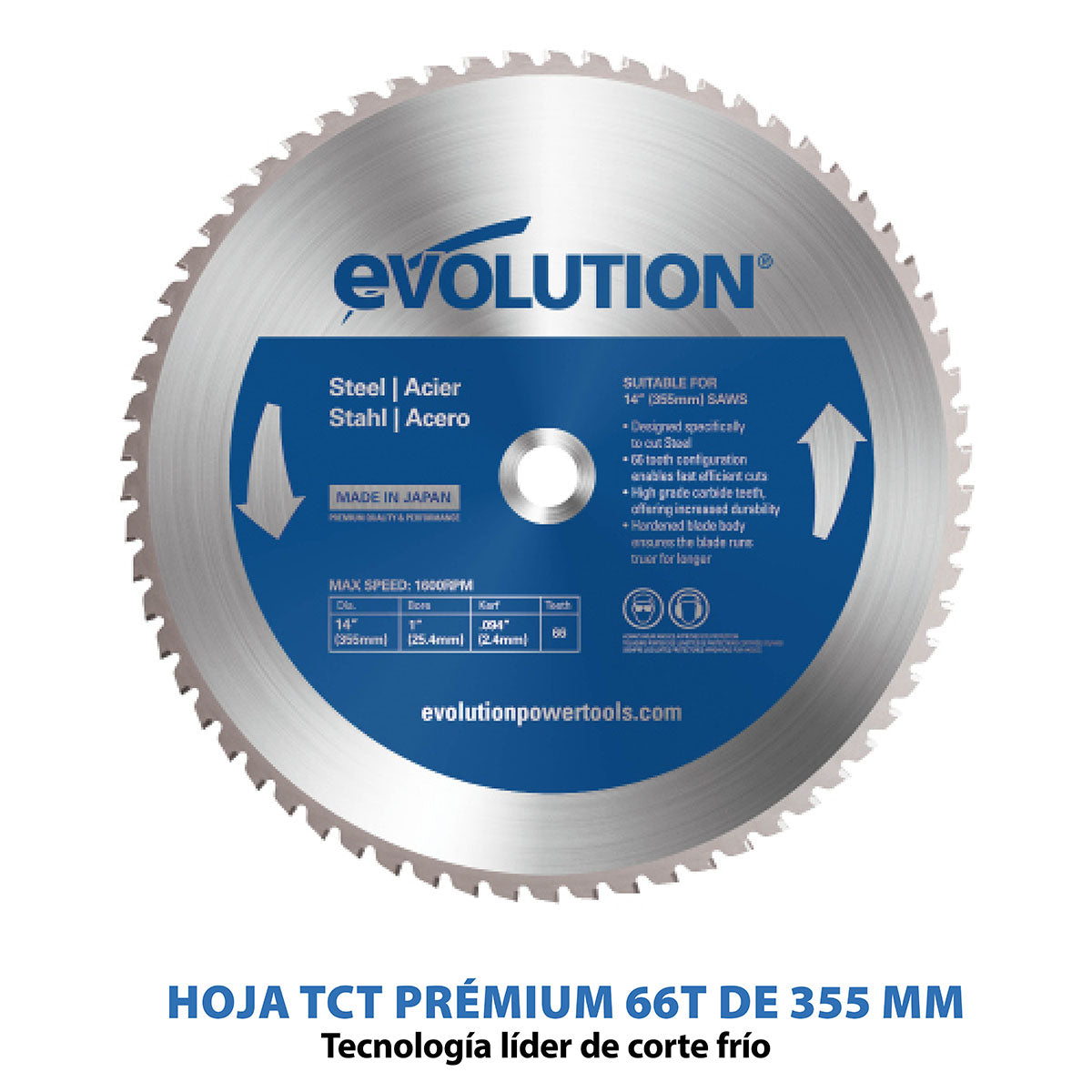 Ingletadora / Tronzadora S355MCS Evolution de 355 mm para Corte de Metal