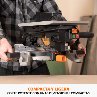 Ingletadora R210MTS-G2 Evolution de 210 mm con Mesa Superior y hoja multi-material TCT