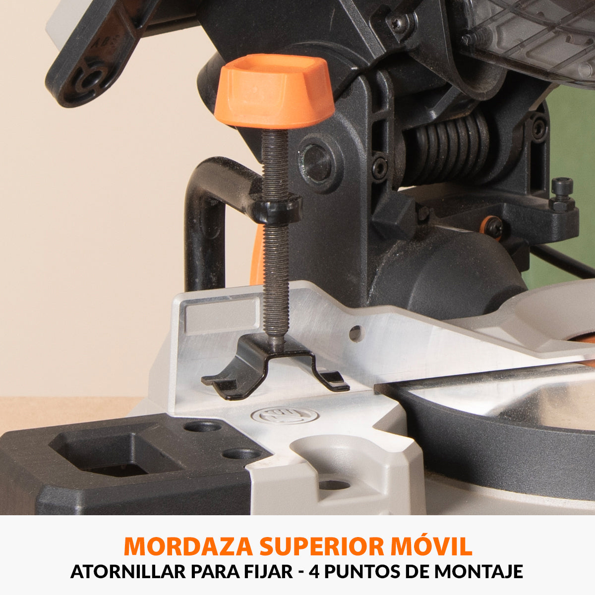 Pack Evolution - Ingletadora R210MTS-G2 Evolution de 210 mm con Hoja multi-material TCT con Soporte Universal