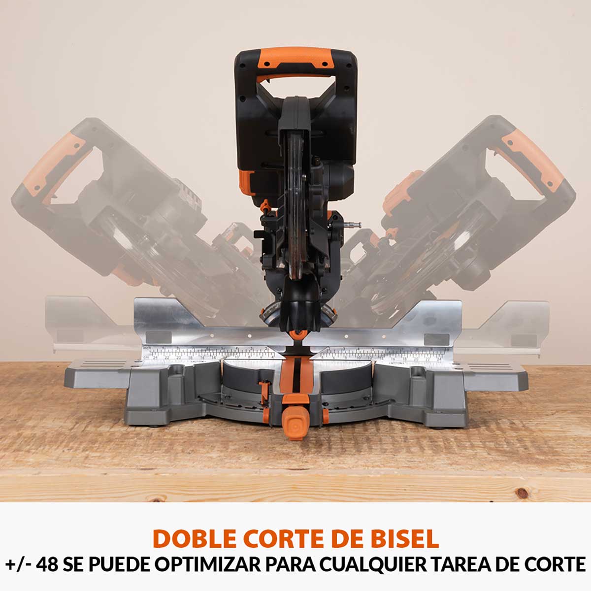 Ingletadora Inalámbrica de Doble Bisel R255SMS-DB-Li Evolution de 255mm con Hoja Multi-material TCT, Batería y cargador