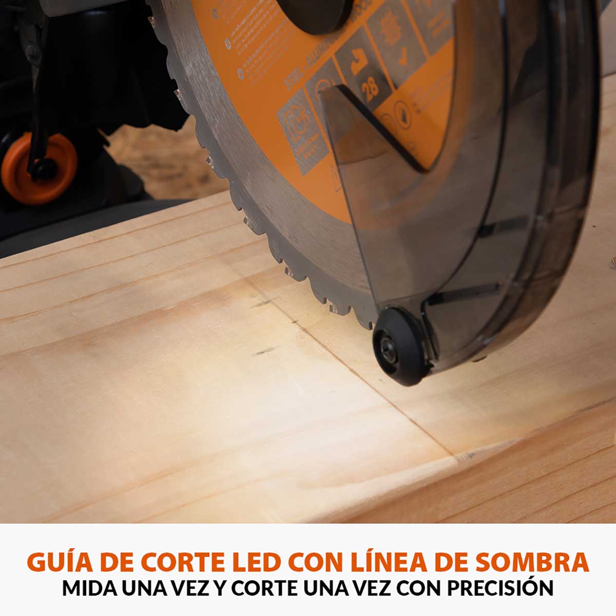 Ingletadora Inalámbrica de Doble Bisel R255SMS-DB-Li Evolution de 255mm con Hoja Multi-material TCT, Batería y cargador