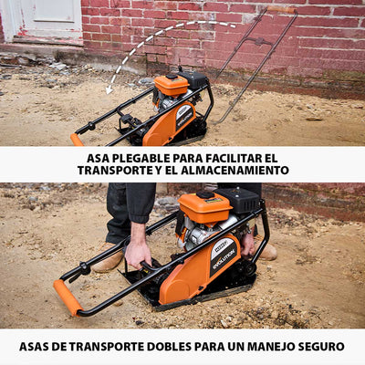 Pack Evolution - Placa Vibratoria Térmica Compactadora de gasolina Evolution HULK H320-P + Placa de Pavimentación para Compactadora