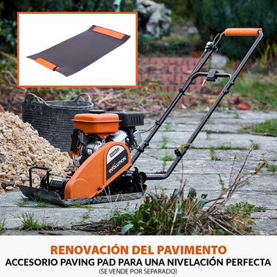 Pack Evolution - Placa Vibratoria Térmica Compactadora de gasolina Evolution HULK H320-P + Placa de Pavimentación para Compactadora