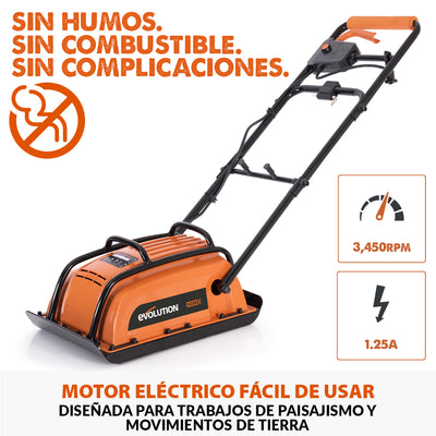 Pack Evolution - Placa Vibratoria Compactadora Eléctrica Evolution H320-E + Placa de Pavimentación para Compactadora