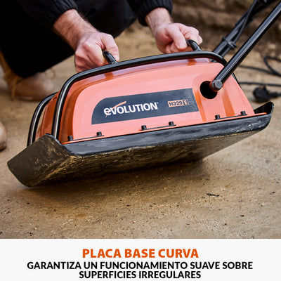 Pack Evolution - Placa Vibratoria Compactadora Eléctrica Evolution H320-E + Placa de Pavimentación para Compactadora