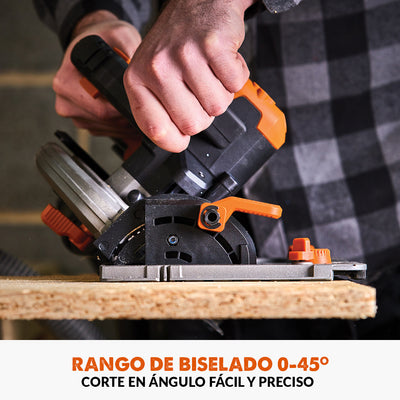 Sierra Circular Inalámbrica Evolution R185CCSX-Li de 185mm con Batería de 4Ah y Cargador