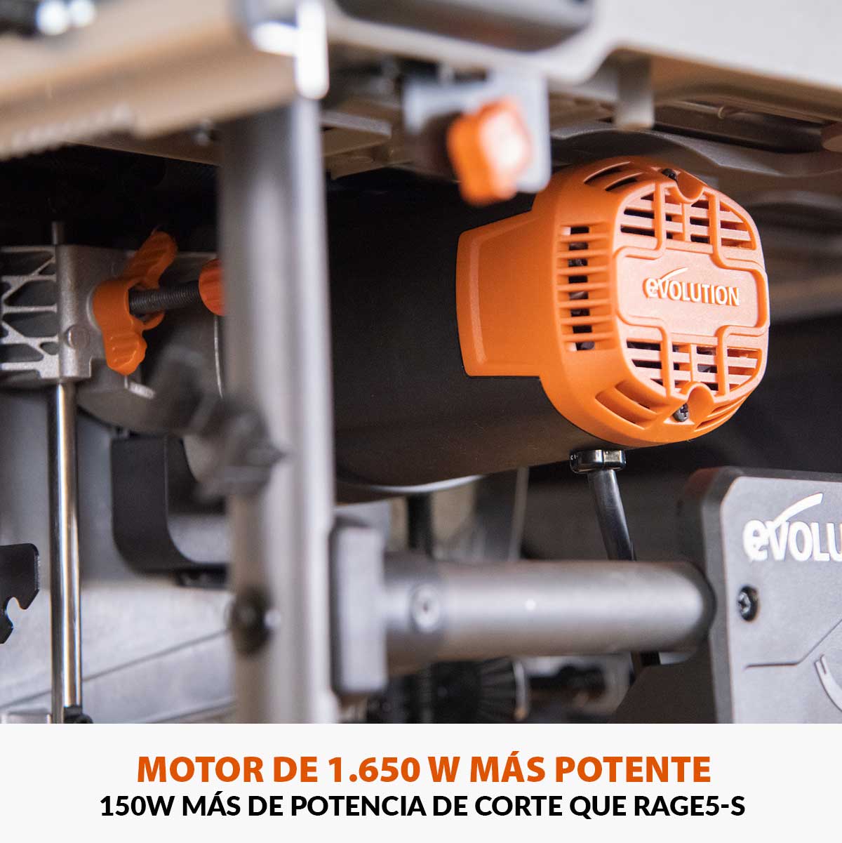 Sierra de Mesa R255TBL Evolution de 255mm, 1650W con hoja multi-material TCT