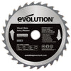 Hoja TCT para Ingletadora y Sierra de Mesa Evolution de 210mm, 40 Dientes, Agujero de 25,4mm para Madera