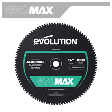 Disco EVOMAX de 355 mm de 100 dientes para Corte Profesional de Aluminio de Alta Resistencia