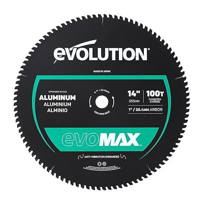 Disco EVOMAX de 355 mm de 100 dientes para Corte Profesional de Aluminio de Alta Resistencia