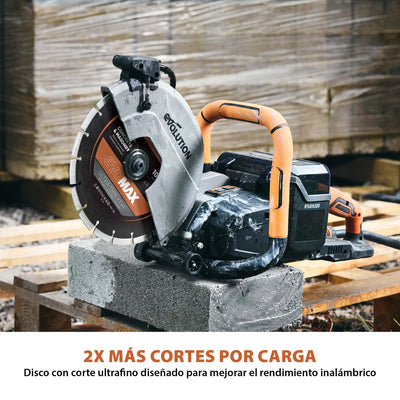 Disco diamantado EVOMAX | 260 mm ultrafino, específico para cortadoras de hormigón inalámbricas