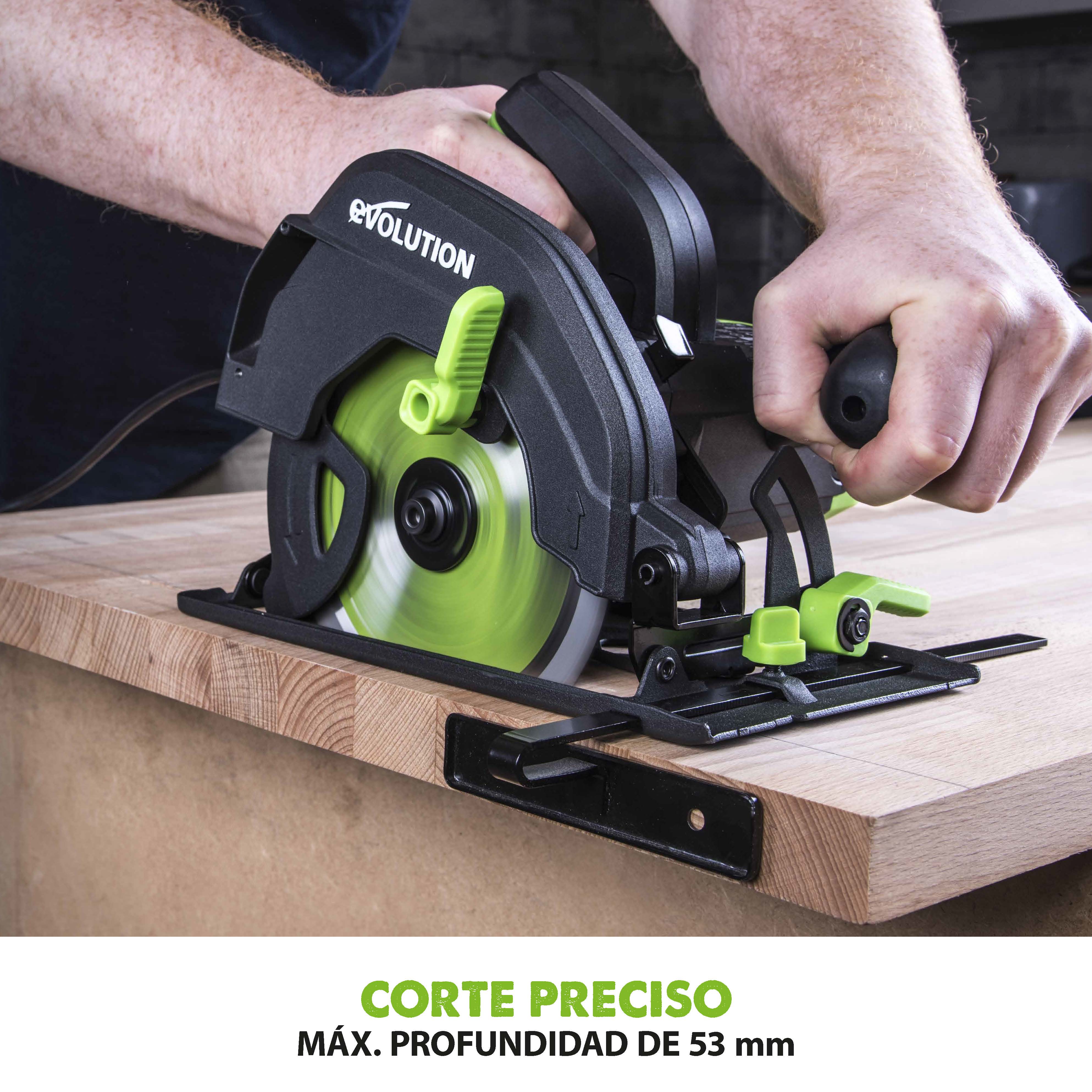 Sierra circular F165CCSL Evolution 165 mm con hoja multi-materiales TCT