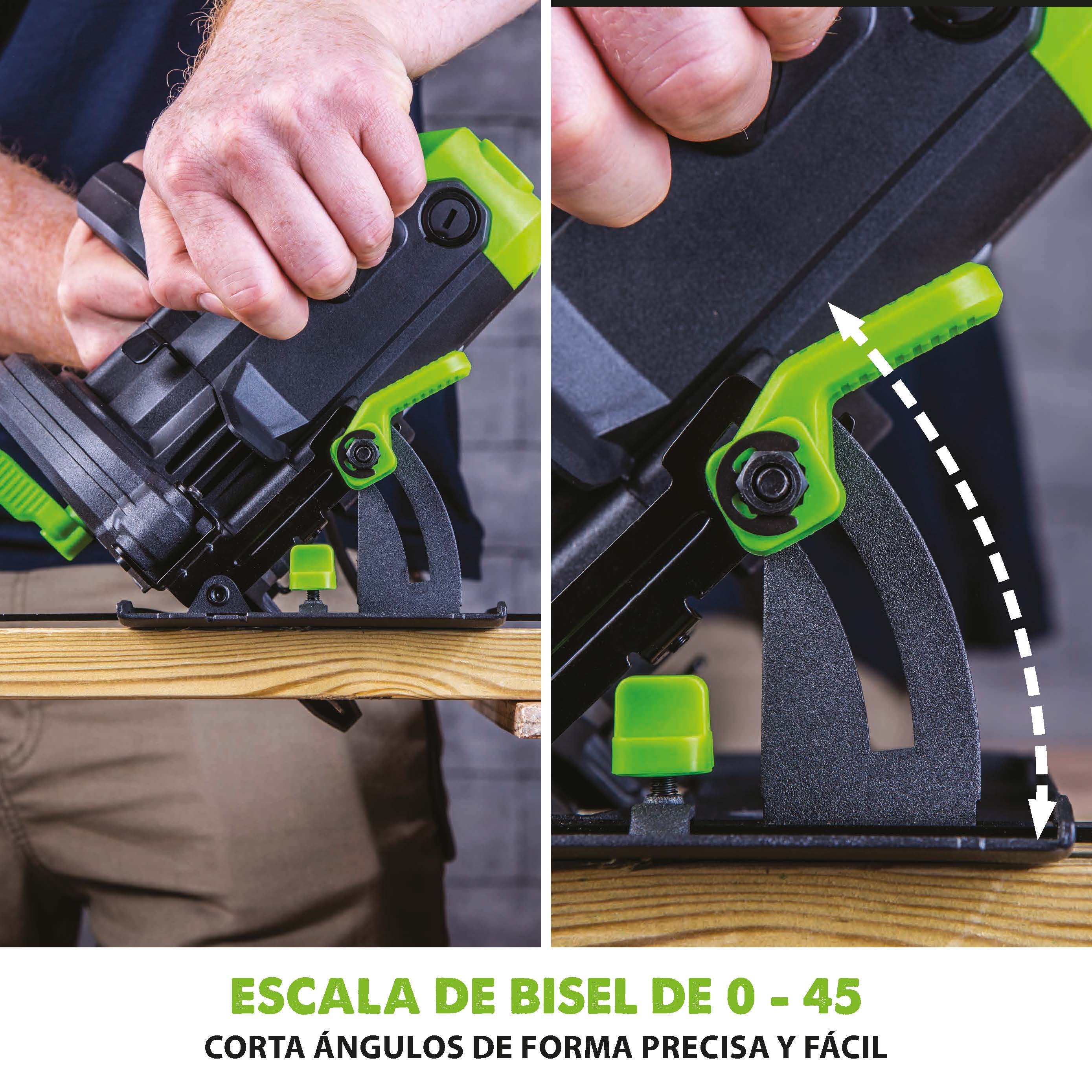 Sierra circular F165CCSL Evolution 165 mm con hoja multi-materiales TCT