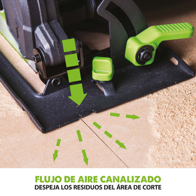 Sierra circular F165CCSL Evolution 165 mm con hoja multi-materiales TCT