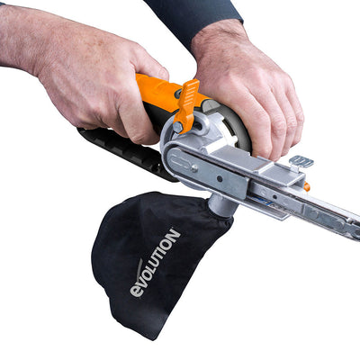 Lijadora Eléctrica de Banda Estrecha Evolution (13mm x 457mm) 3 Lijas de Banda incluidas