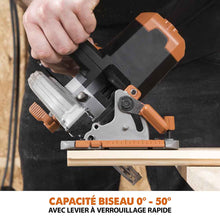 Sierra circular sin cable 165mm Evolution R165CCS-Li con hoja multi-material TCT con batería de 4Ah y cargador