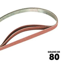 Lijas de Banda para lijadora de Banda Estrecha (13mm x 457mm) Pack de 3