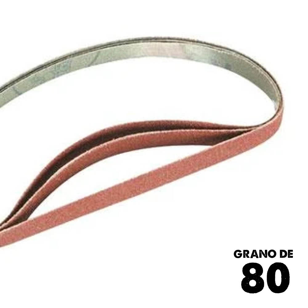 Lijas de Banda para lijadora de Banda Estrecha (13mm x 457mm) Pack de 3