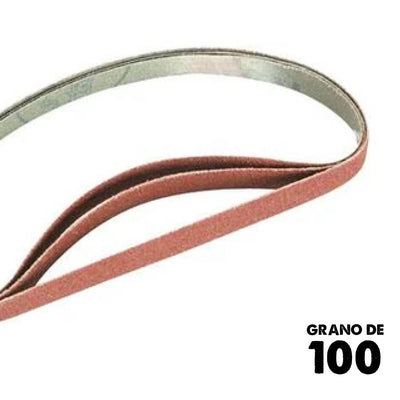 Lijas de Banda para lijadora de Banda Estrecha (13mm x 457mm) Pack de 3
