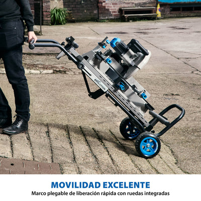 Pack - Ingletadora / tronzadora para metales de 355 mm Evolution S355MCS + Soporte con ruedas MCSSTAND