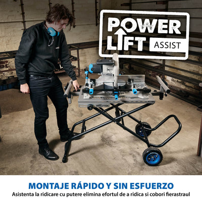 Pack - Ingletadora / tronzadora para metales de 355 mm Evolution S355MCS + Soporte con ruedas MCSSTAND