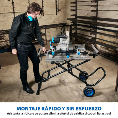 Pack - Ingletadora / tronzadora para metales de 355 mm Evolution S355MCS + Soporte con ruedas MCSSTAND