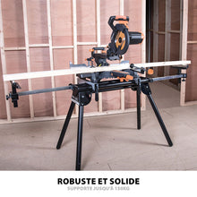 Pack Evolution - Sierra ingletadora eléctrica 210 mm R210SMS-300+ con hoja TCT multimaterial + soporte