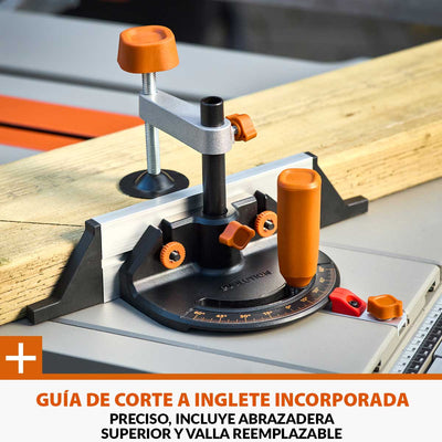 Sierra de Mesa R255TBL+ Evolution 255mm, 1800W hoja multi-material TCT (incluida) + Carrito + Hoja para madera de 40 dientes + Cuchillo Separador