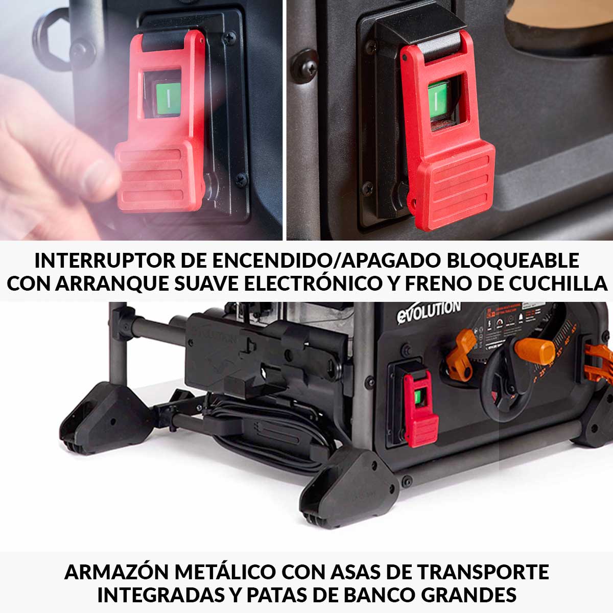 Pack Evolution - Sierra de mesa R255TBL+ Evolution de 255mm, 1800W con hoja multi-material TCT + Hoja para madera premium