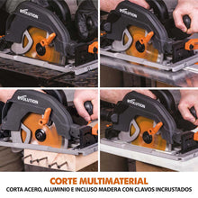 Pack Evolution - Sierra Circular R185CCSX+ de 185mm con Hoja Multi-material TCT y Bolsa de Transporte + Guía de Corte de 2,8 m + Aspirador R15VAC Evolution de 15L