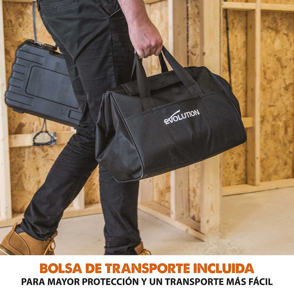 Sierra Circular R185CCSX+ Evolution de 185 mm con Hoja Multi-material TCT y Bolsa de Transporte