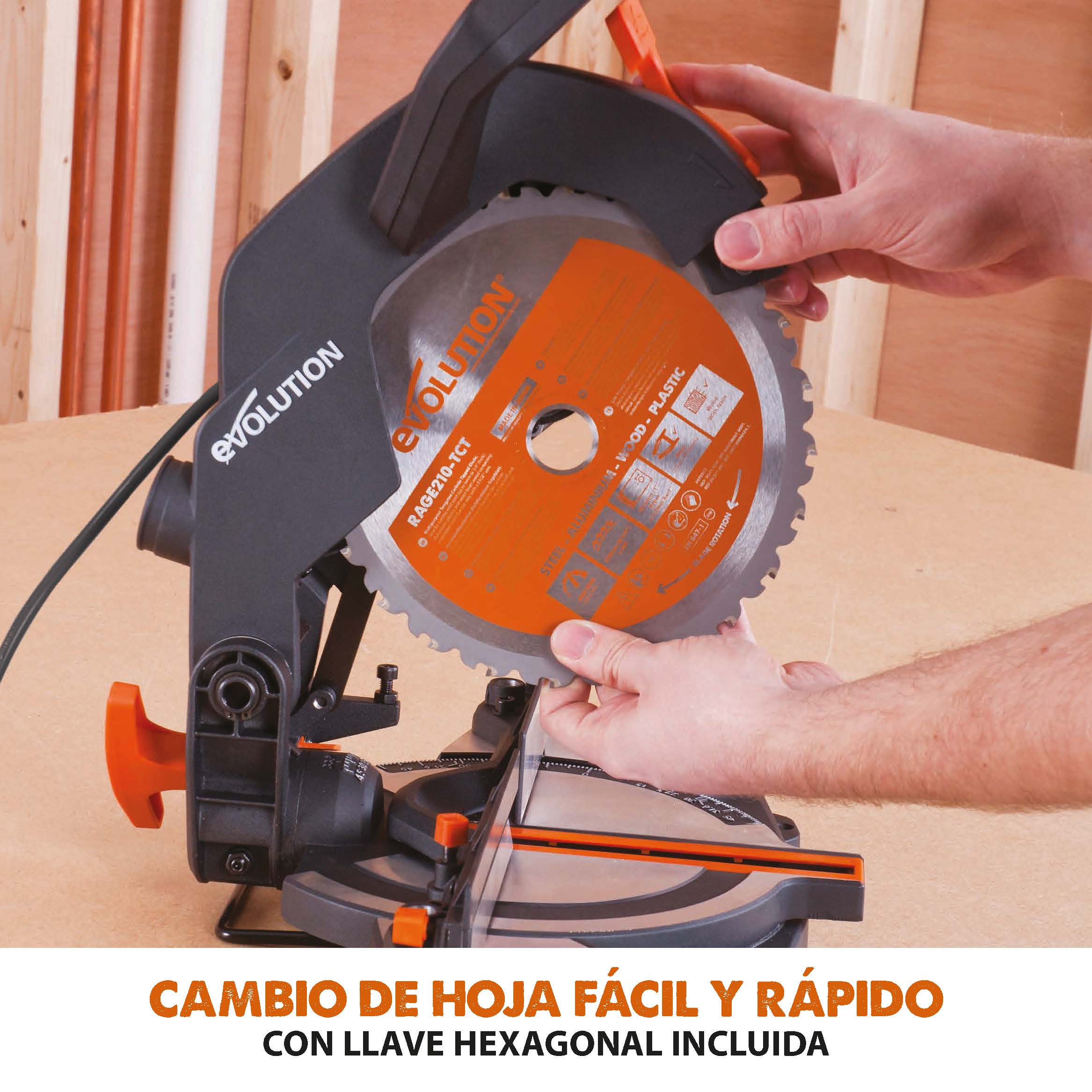 Ingletadora R210CMS+ Evolution de 210mm con Hoja Multi-material TCT