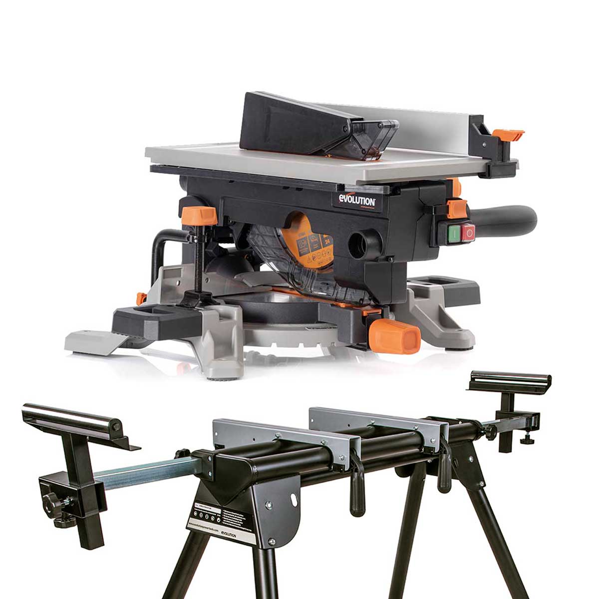 Pack Evolution - Ingletadora R210MTS-G2 Evolution de 210 mm con Hoja multi-material TCT con Soporte Universal