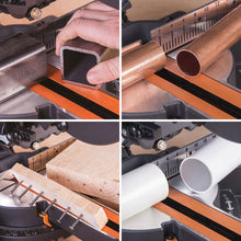 Pack Evolution - Sierra ingletadora eléctrica 210 mm R210SMS-300+ con hoja TCT multimaterial + soporte