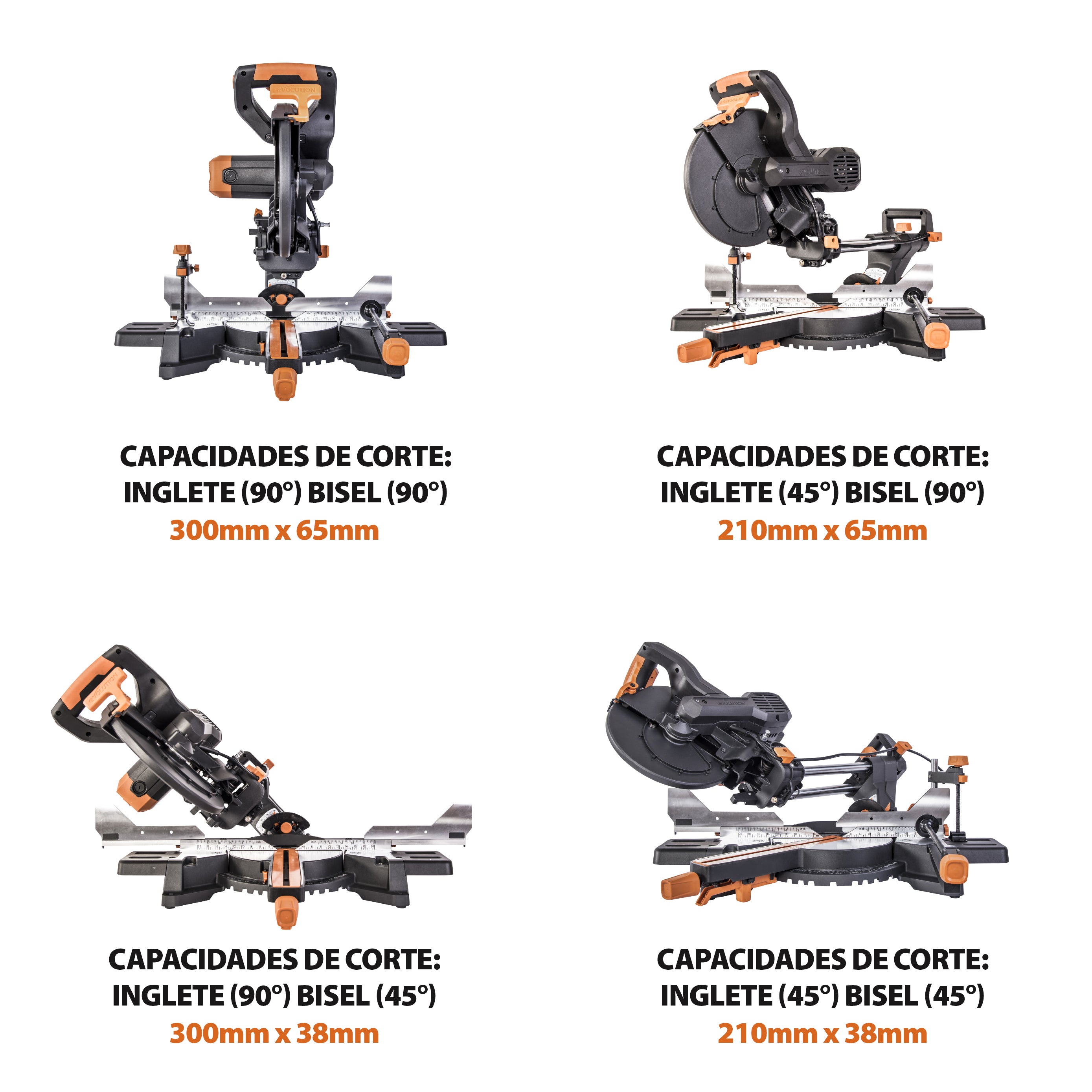 Ingletadora R210SMS-300+ Evolution de 210 mm con hoja multi-material TCT