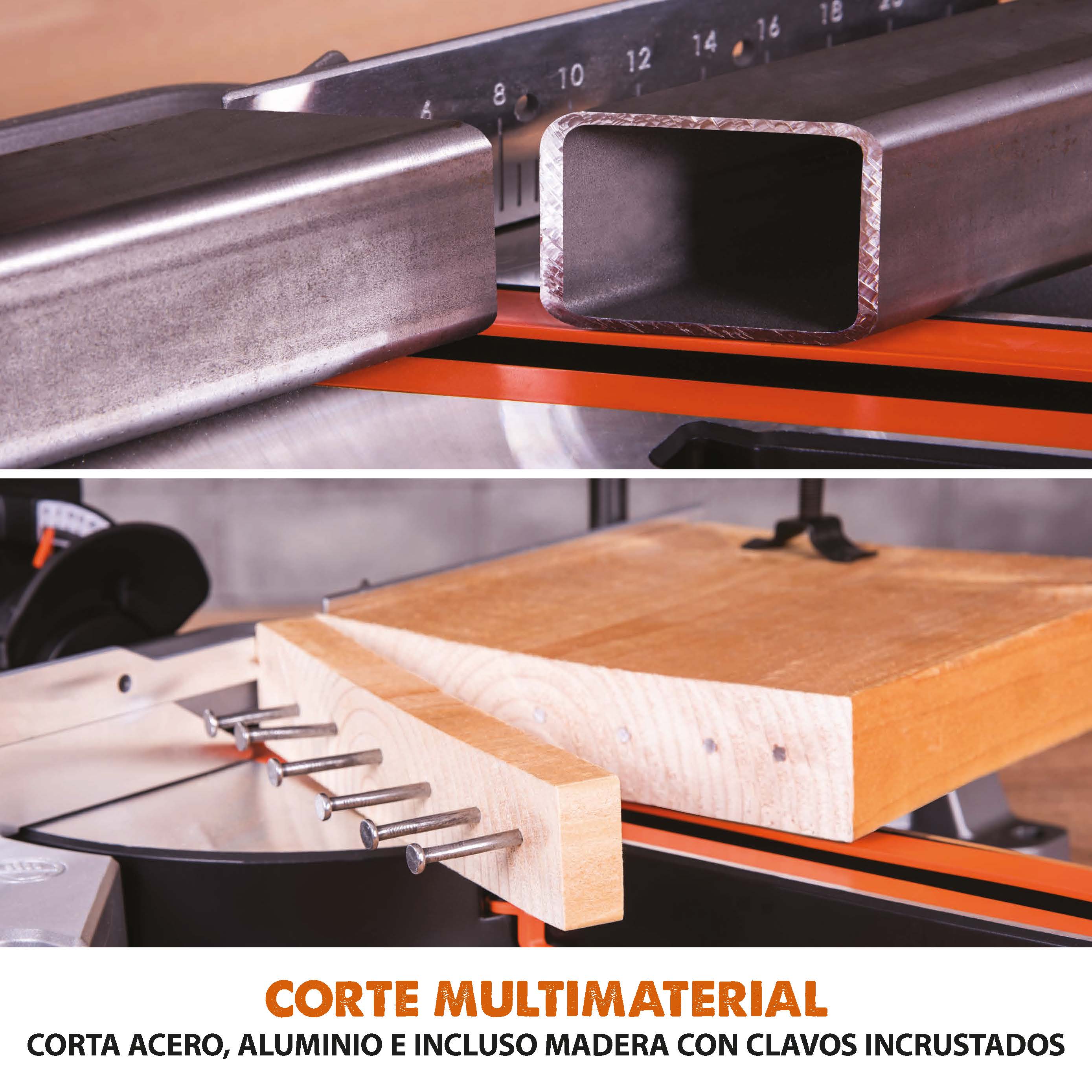 Ingletadora R210SMS-300+ Evolution de 210 mm con hoja multi-material TCT