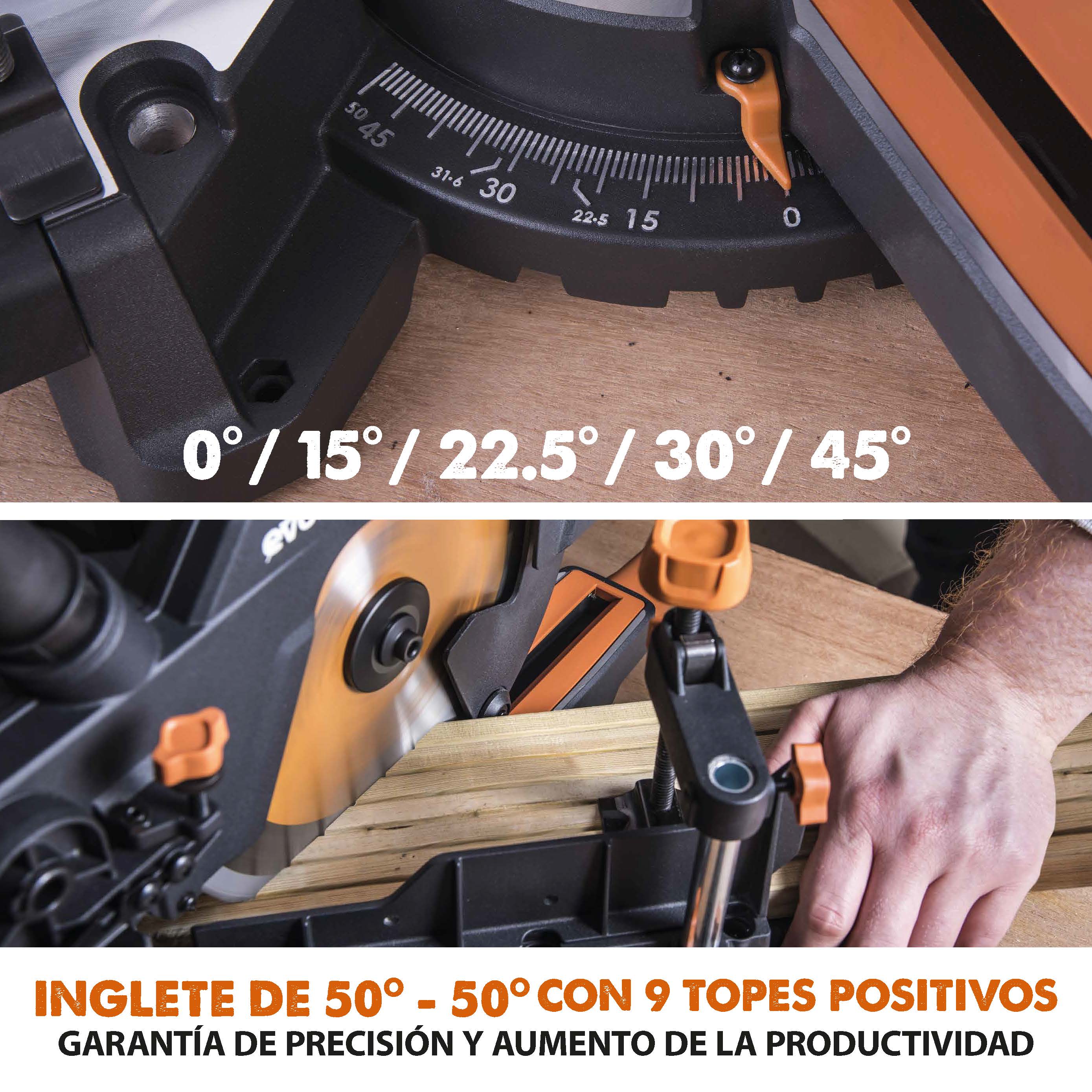 Ingletadora R210SMS-300+ Evolution de 210 mm con hoja multi-material TCT
