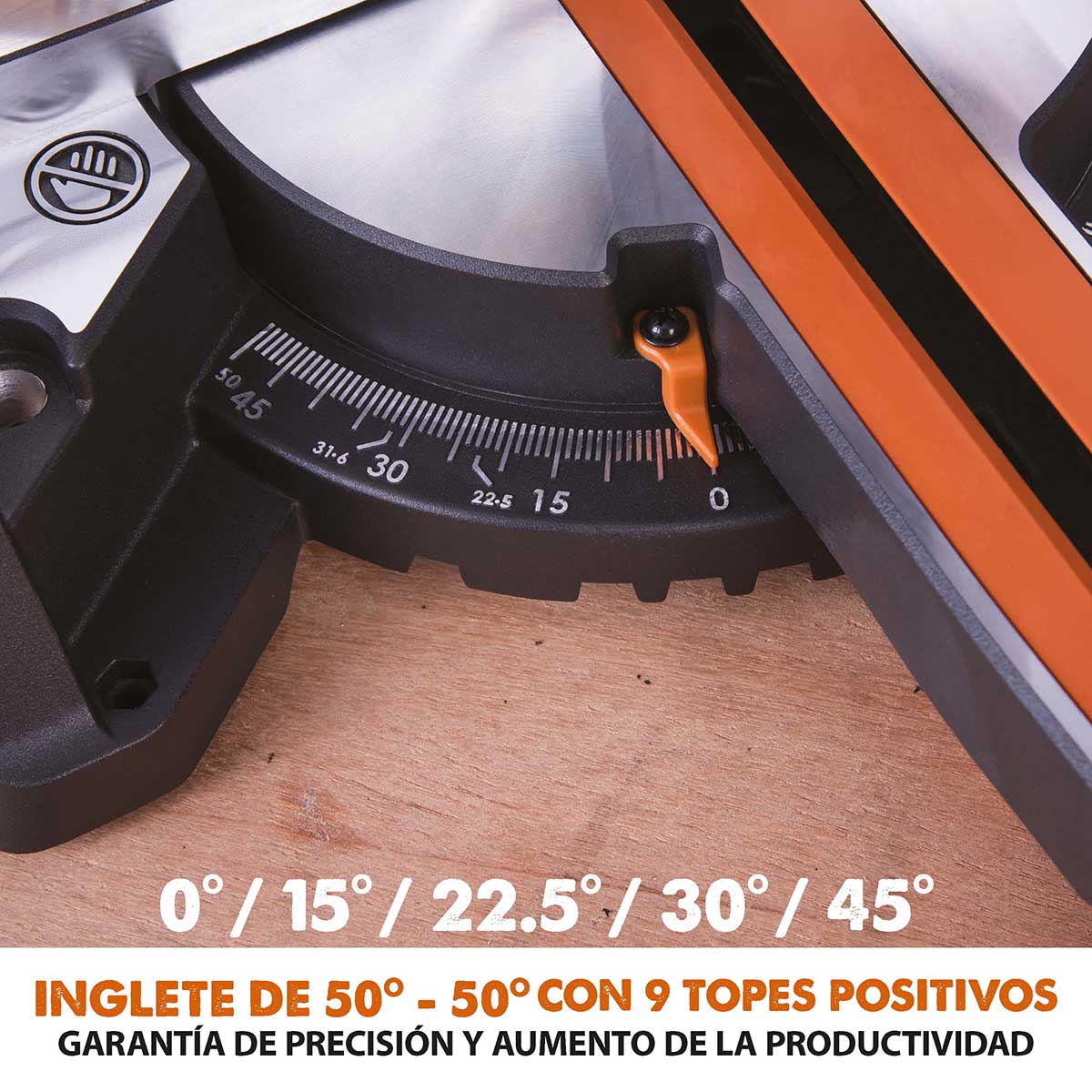 Pack Evolution - Ingletadora Telescópica R210SMS+ Evolution de 210 mm con Hoja Multi-material TCT y Soporte Universal