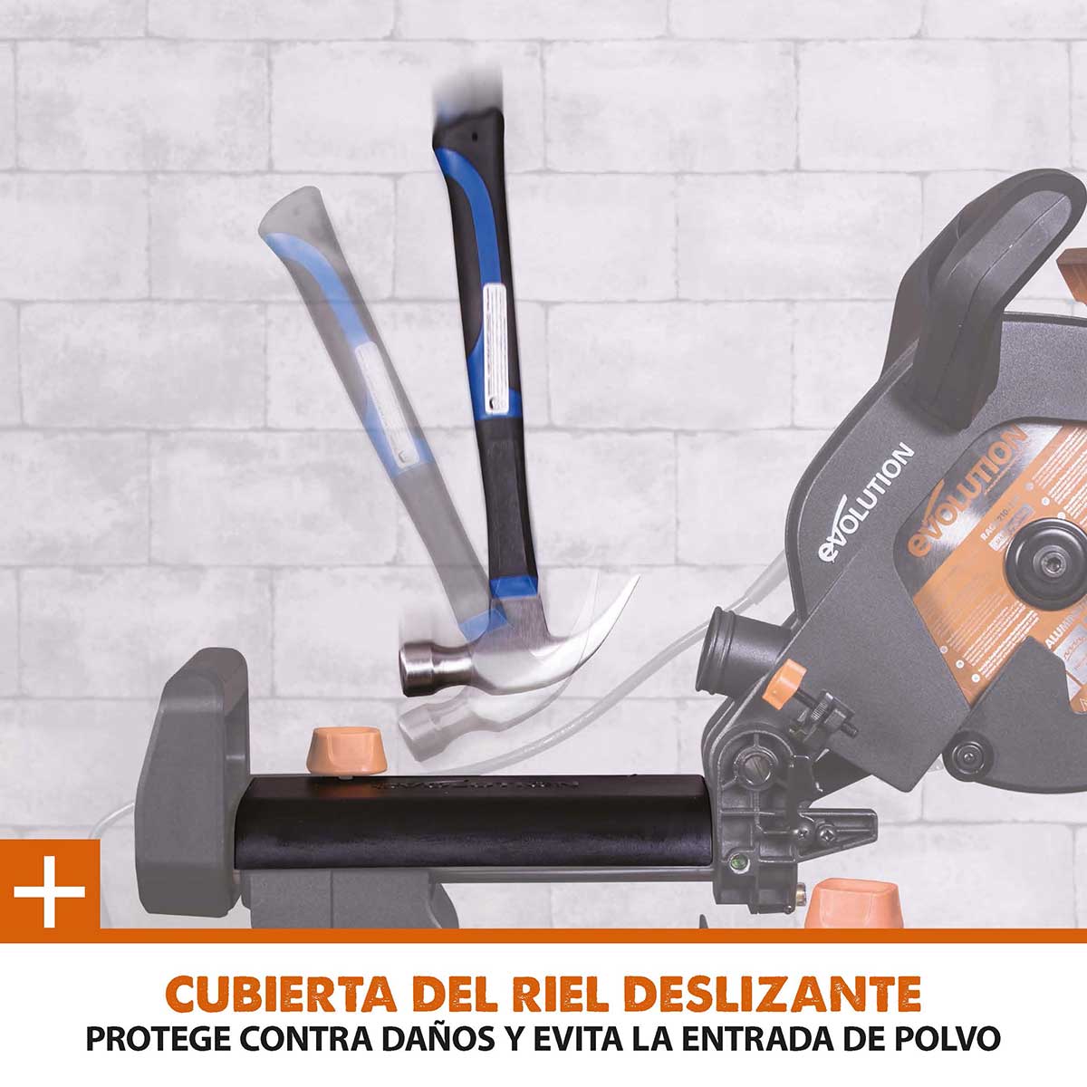 Pack Evolution - Ingletadora Telescópica R210SMS+ Evolution de 210 mm con Hoja Multi-material TCT y Soporte Universal