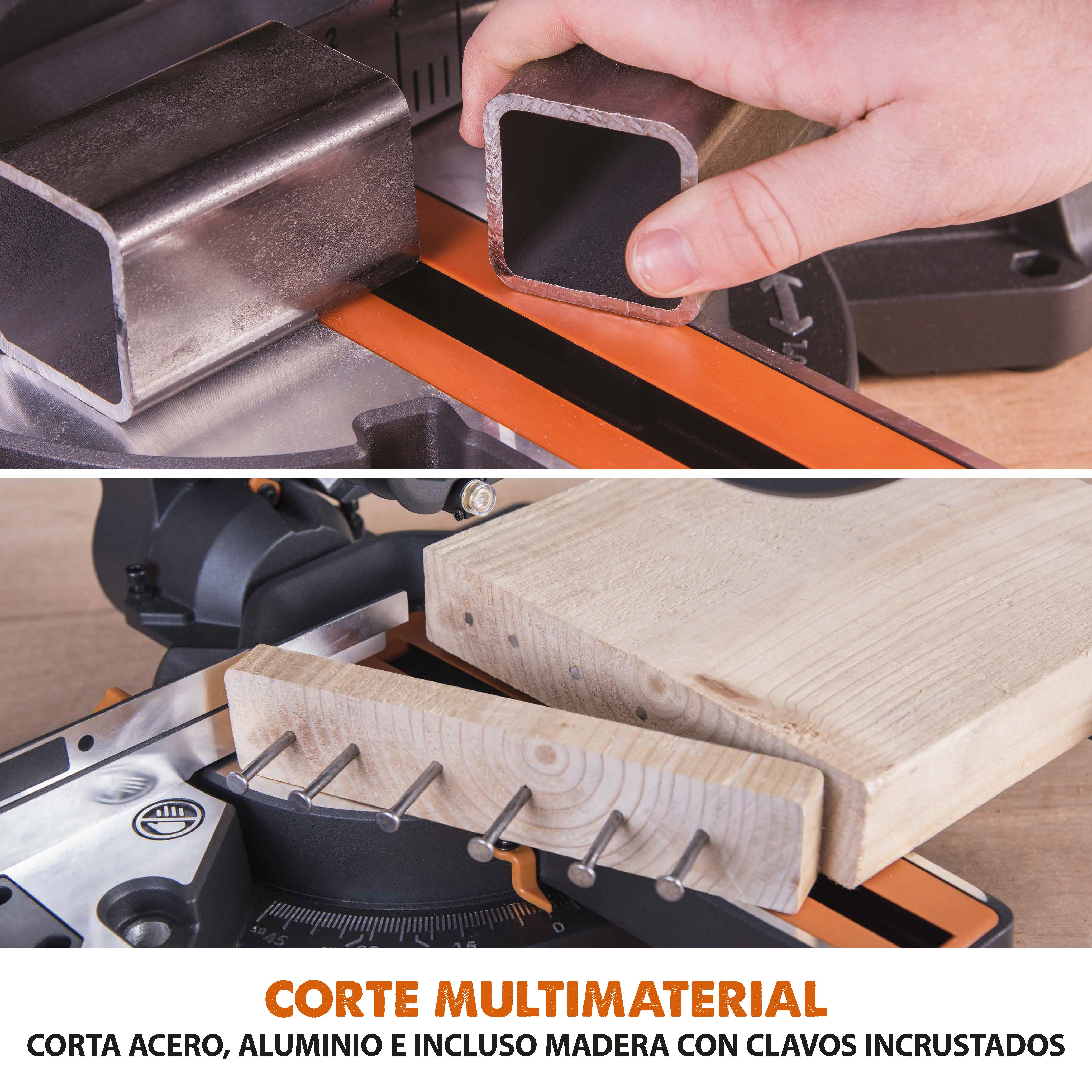 Ingletadora Telescópica R210SMS+ Evolution de 210mm con Hoja Multi-material TCT