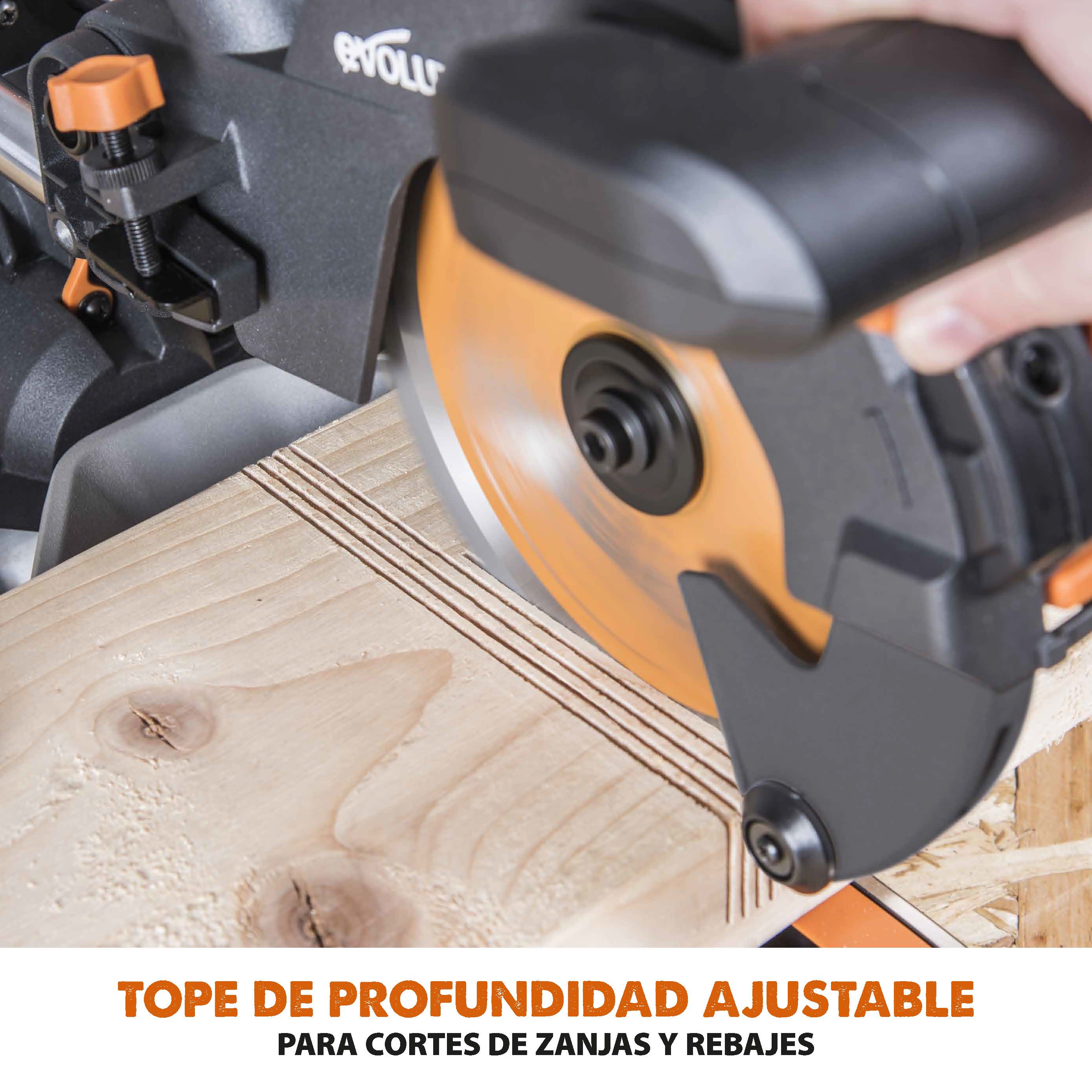 Ingletadora Telescópica R210SMS+ Evolution de 210mm con Hoja Multi-material TCT