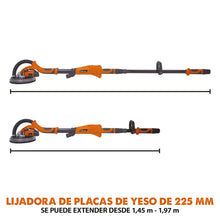 Lijadora Telescópica de pared y techo R225DWS Evolution con 6 discos abrasivos